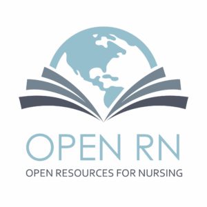 logo for Open RN, Open Resources for Nursing with an open book imposed over a globe